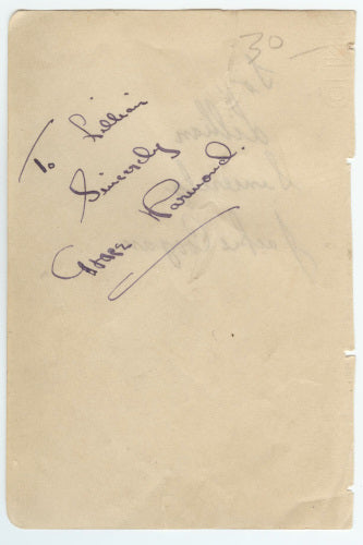 Jackie Coogan (Charlie Chaplin's The Kid; Uncle Fester on The Addams Family) and Grace Darmond (Silent Actress; Rudolph Valentino Marriage Scandal) Autographs