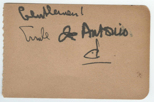 Emile de Antonio (Documentary Filmmaker; Point of Order, 1964) Autograph