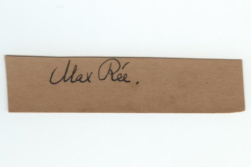 Max Rée (Art Director and Costume Designer) Autograph and Photo
