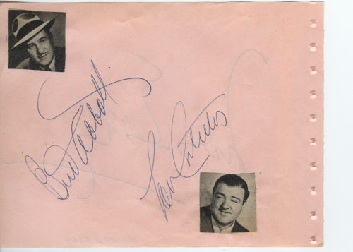 Abbott and Costello Autographs