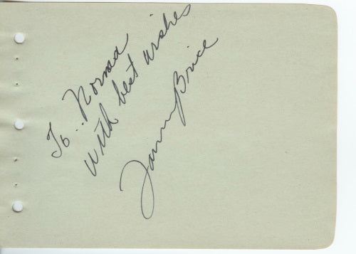 Fanny Brice Autograph