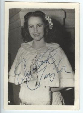 Elizabeth Taylor Autographed Candid Photo