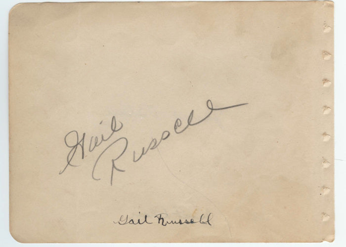 Gail Russell Autograph