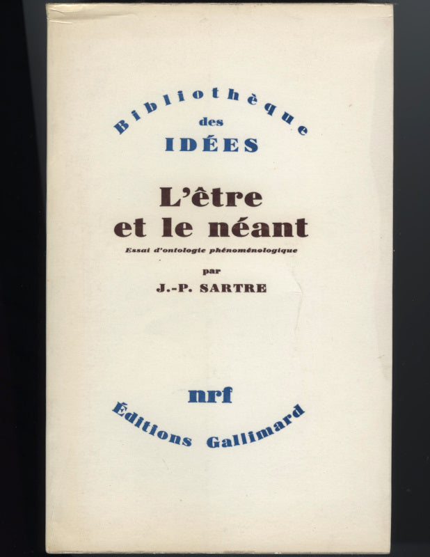 Jean-Paul Sartre Signed Being and Nothingness (L&