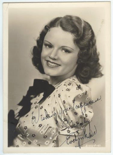 Evelyn Daw (James Cagney Co-Star in Something to Sing About, 1937) Autographed Photo