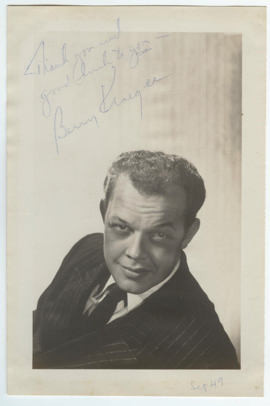 Berry Kroeger (Character Actor in Film Noir, Horror) Autographed Photo