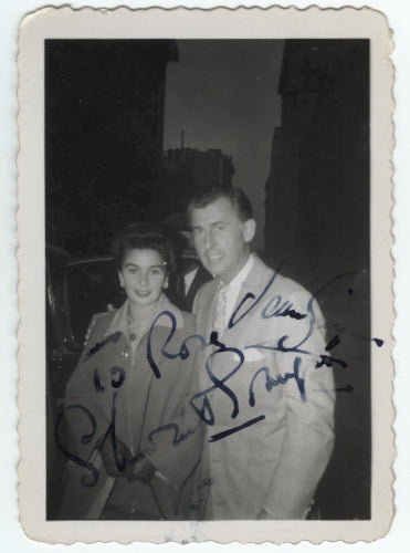 Jean Simmons and Stewart Granger Autographed Snapshot Photo