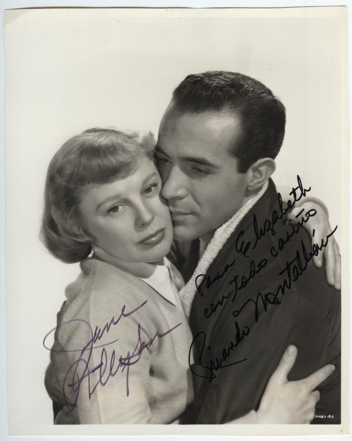 June Allyson and Ricardo Montalban Autographed Photo (Right Cross, 1950)