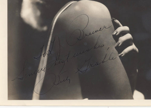 Betty Grable Autographed Photo