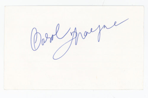 Carol Wayne (Tragic Sixties and Seventies Starlet) Autograph