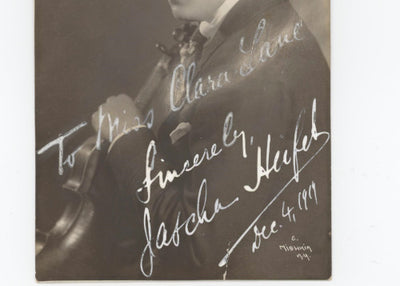 Jascha Heifetz Autographed Photo (Signed in 1919)