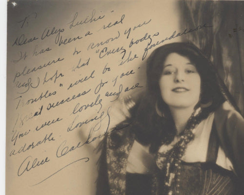 Alice Calhoun (Silent-Era Actress) Autographed Photo