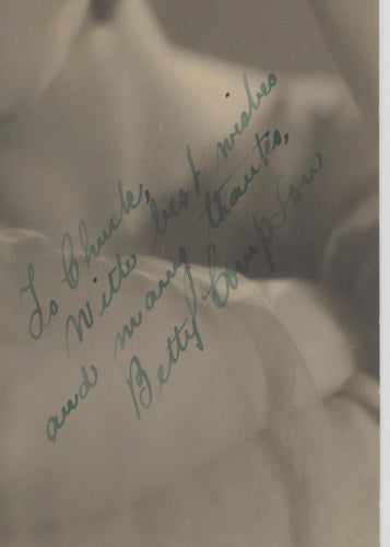 Betty Compson (Silent and Early Sound Era Actress; Josef von Sternberg's The Docks of New York) Autographed Photo