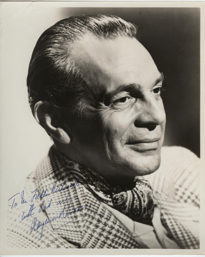 Raymond Massey Autographed Photo – Leading Lights Autographs