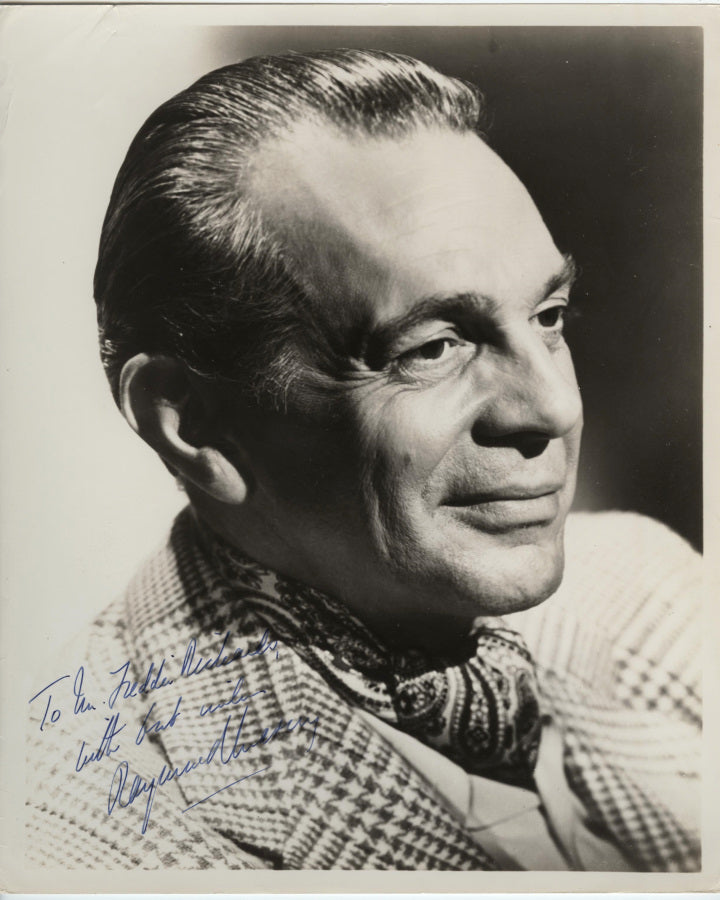 Raymond Massey Autographed Photo
