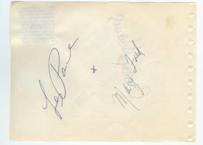 Les Paul and Mary Ford Autographs (Casey Adams on the Reverse)