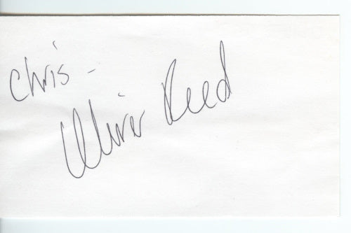 Celia Reed Autograph Oliver Reed Autograph – Leading Lights Autographs