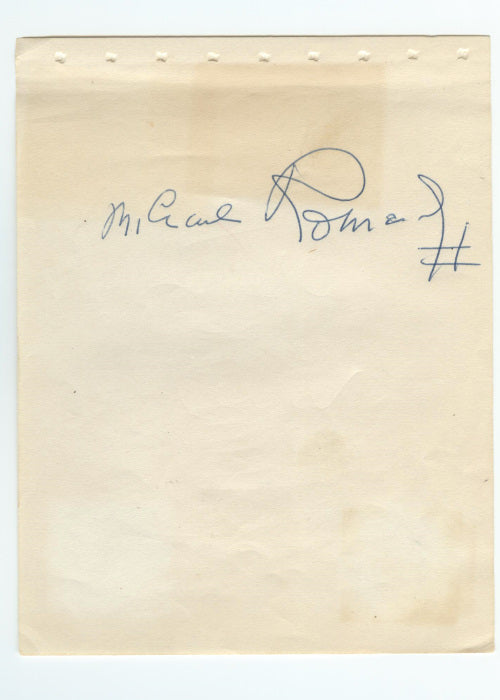 Michael Romanoff (Legendary Beverly Hills Restaurateur) Autograph