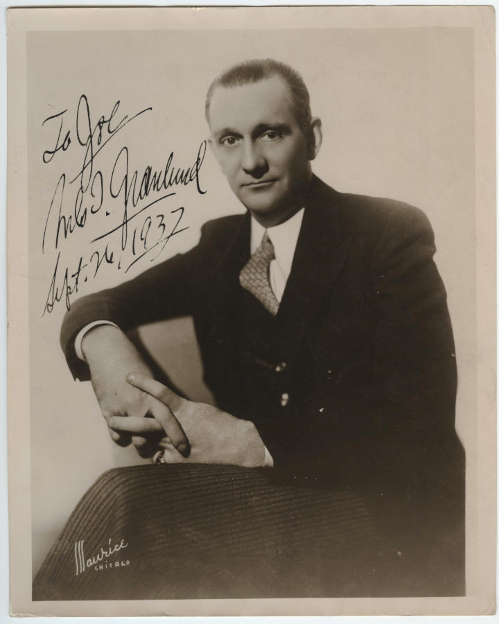 Nils T. Granlund (Broadway Producer, Inventor of the Film Trailer, Historic Nightclub Owner) Autographed Photo