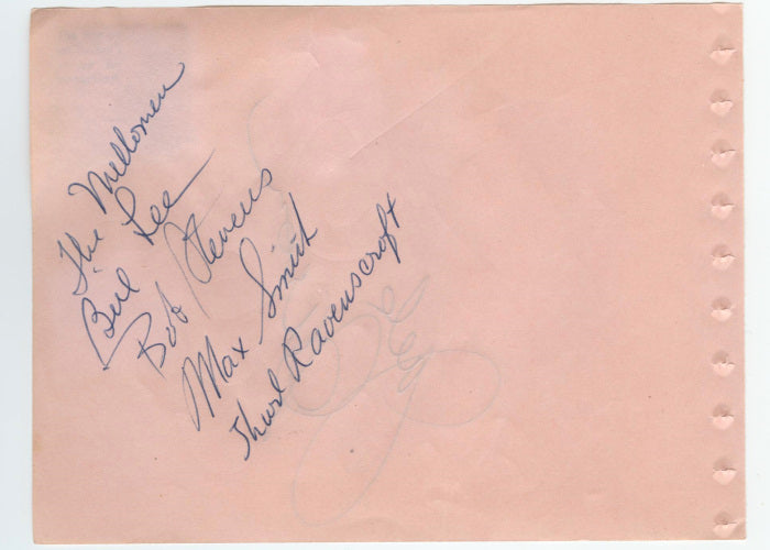Thurl Ravenscroft (Voice of Tony the Tiger; How the Grinch Stole Christmas) Autograph with the Mellomen
