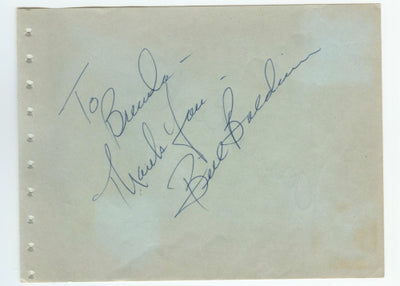 Donna Reed (It's a Wonderful Life) and Bill Baldwin (Sylvester Stallone's Rocky Films) Autographs