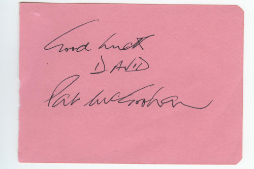 Patrick McGoohan (The Prisoner, Danger Man) Autograph – Leading Lights ...