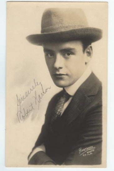 Robert Harron (Tragic Silent Actor in D.W. Griffith Films) Autographed Photo