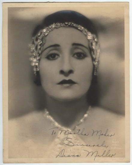 Diana Miller (Tragic Silent-Era Actress in Vamp Roles) Autographed Photo
