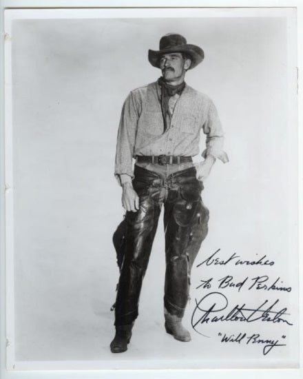 Charlton Heston Autographed Photo (Will Penny, 1967)