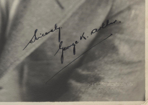 George K. Arthur (Comic Actor; Dane & Arthur Comedies) Autographed Photo