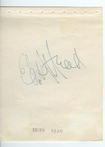 Edith Head Autograph