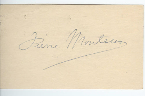 Pierre Monteux Autograph