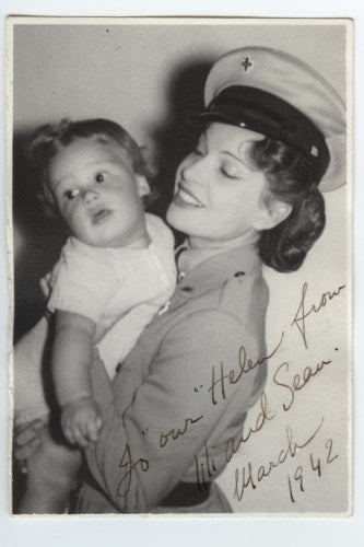 Lili Damita (Wife of Errol Flynn, Pictured with Their Tragic Son Sean) Autographed Photo