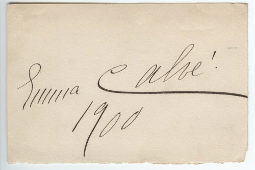 Emma Calvé (French Operatic Soprano; Rennes-le-Château Mystery) Autograph