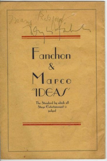 Mary Pickford and Douglas Fairbanks, Sr. Autographed Program
