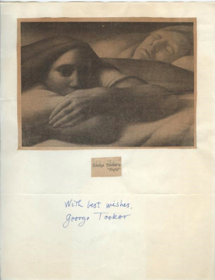 George Tooker (American Painter; The Subway, Landscape with Figures) Autograph
