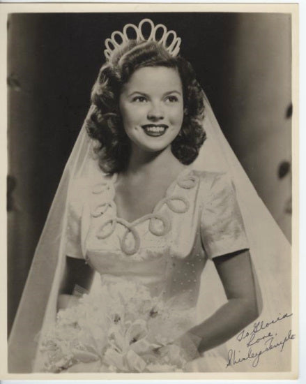 Shirley Temple Autographed Bridal Photo (1945)