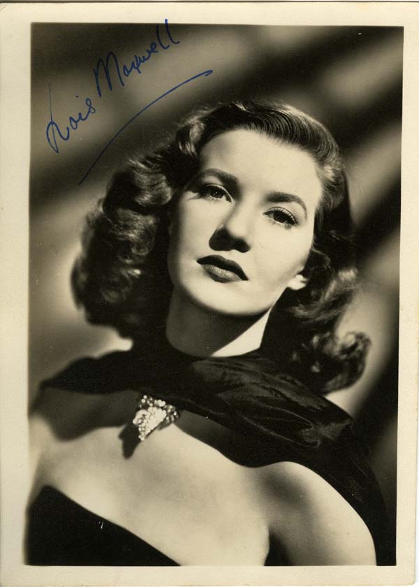Lois Maxwell (Miss Moneypenny in James Bond Films) Autographed Photo
