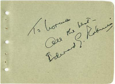Edward G. Robinson Autograph